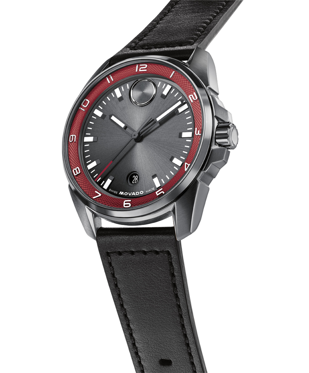 Movado BOLD Verso S Ionic Plated Gunmetal Dial Mens Watch 3601388