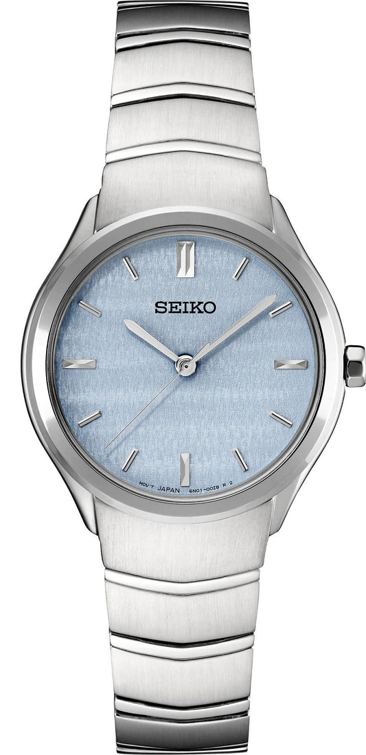 Seiko Essentials Collection Blue Dial Womens Watch SUR549