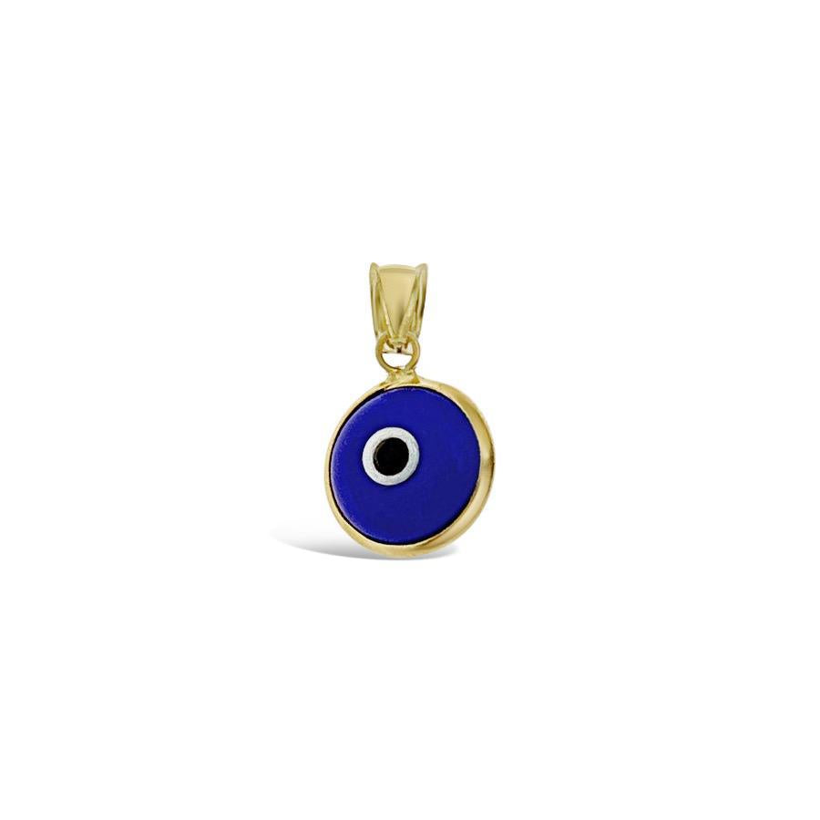 14k Gold Evil Eye Protection Pendant Charm