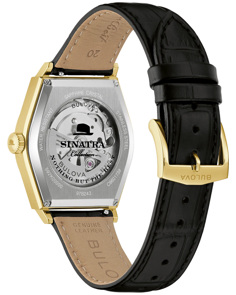 Bulova Frank Sinatra Nothing But The Best Automatic Mens Tonneau Watch 97B243