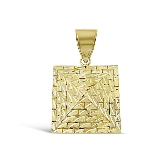 10k Gold Pyramid Pendant Egyptian Style 3D Charm