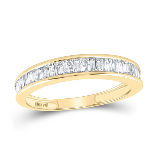 0.51ctw Diamond Baguette Anniversary Wedding Band 14K Yellow Gold