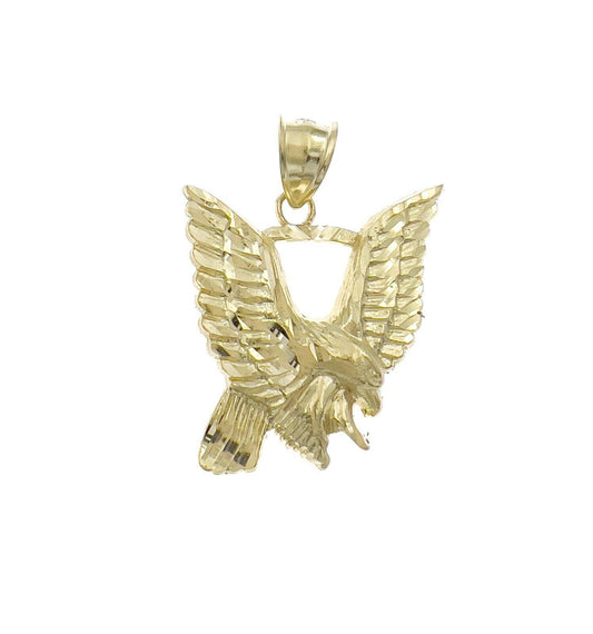 Eagle Pendant 10k Gold Charm 1.4"