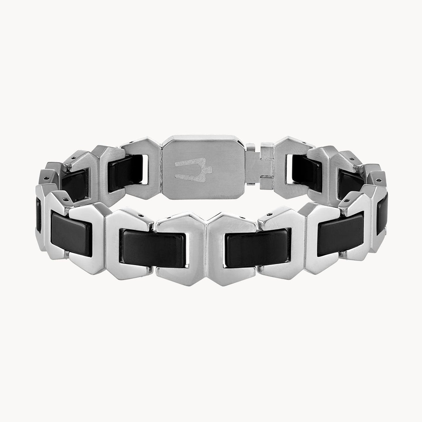 Bulova Ceramic Black Link Bracelet Stainless Steel BVB1056-XSTNA