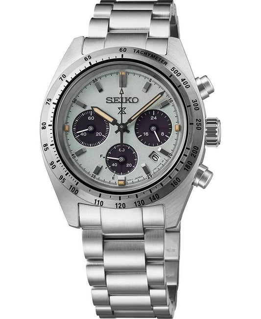 Seiko Prospex Speedtimer Solar Chronograph Mens Green Dial Watch SSC965