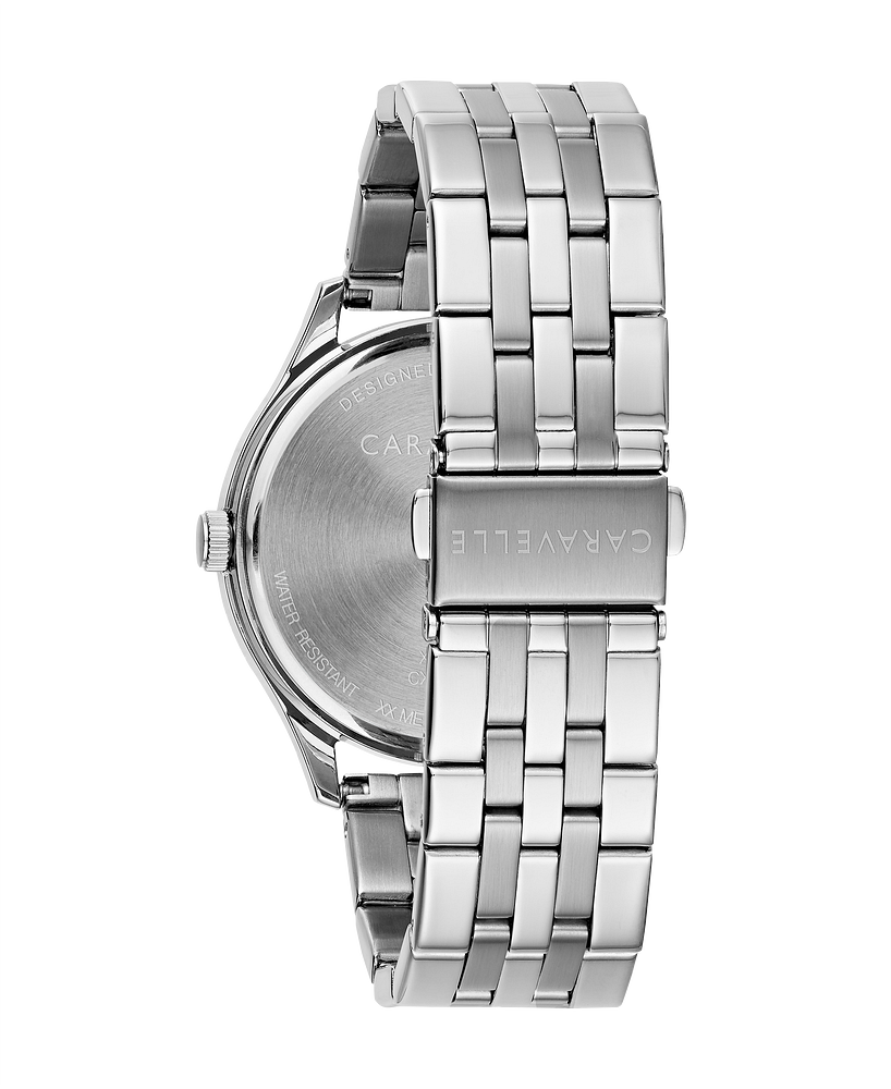 Caravelle Dress Silver Tone Mens Watch 43B163