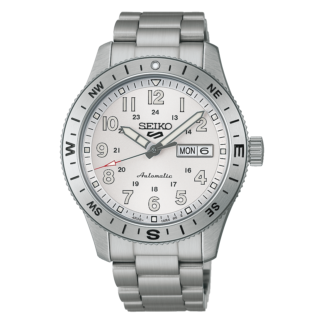 Seiko 5 Sports Field GMT White Dial Men's Automatic Watch HDB007