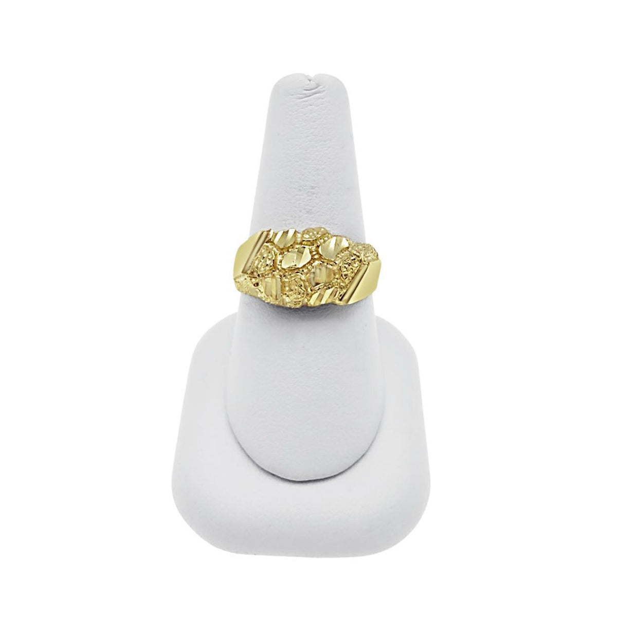 10K Yellow Gold Men's Nugget Ring
