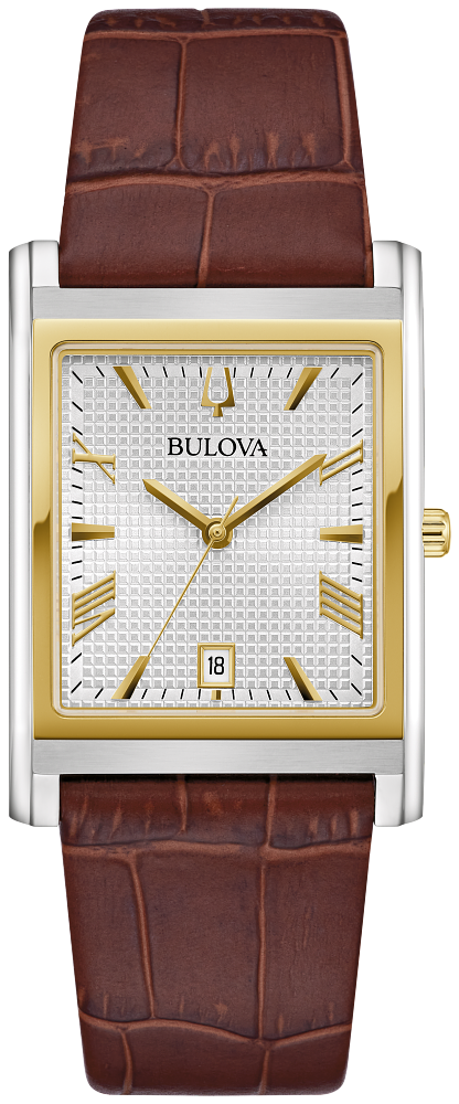 Bulova Sutton Rectangular Quartz Mens Watch 98B430