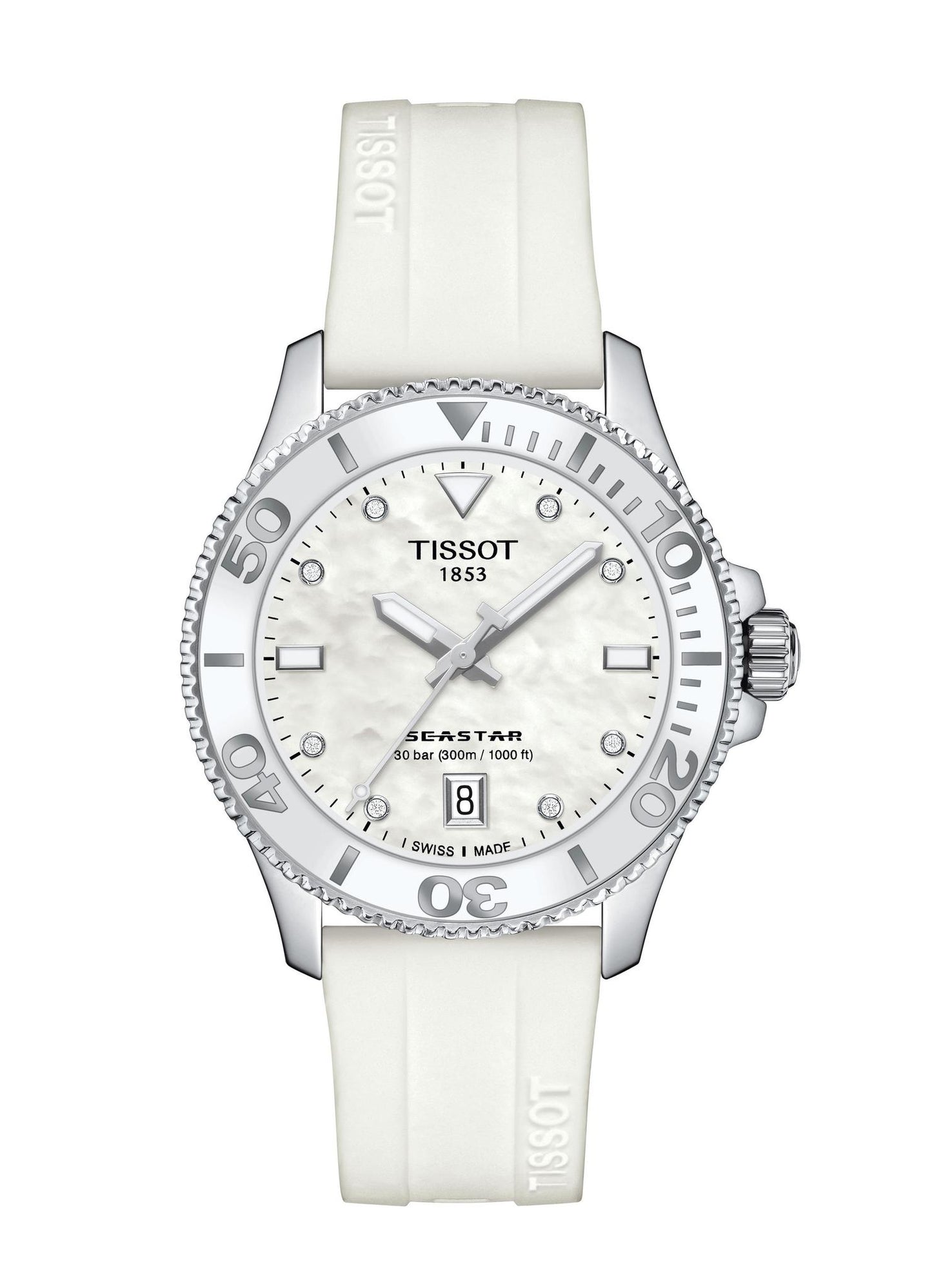 Tissot Seastar 1000 36mm White Diver Watch T1202101711600