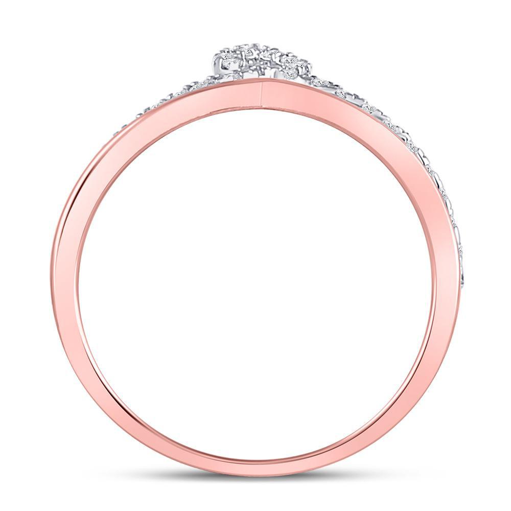 0.25cttw Round Diamond Womens Band Ring 10k Rose Gold