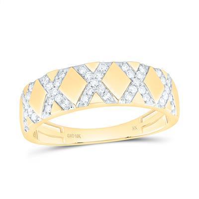 1ctw Diamond Trio Wedding His Hers Ring Set Band 10k Yellow Gold