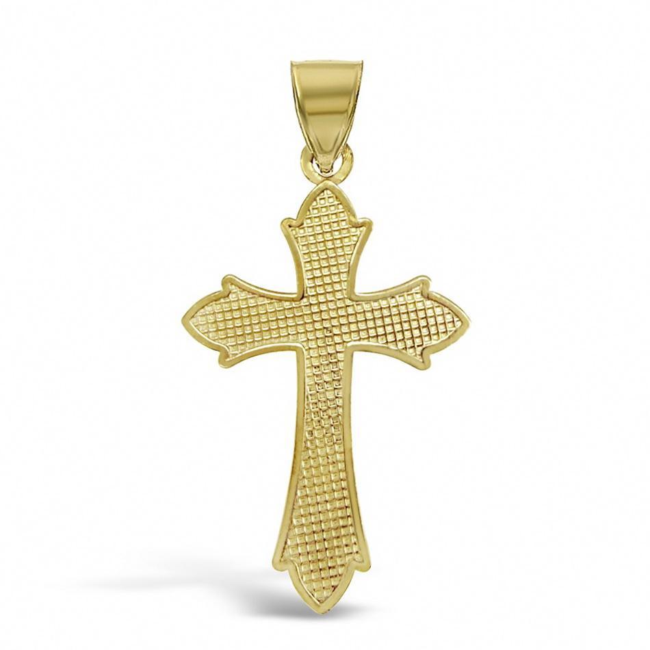 10K Yellow Gold Cross Pendant Charm