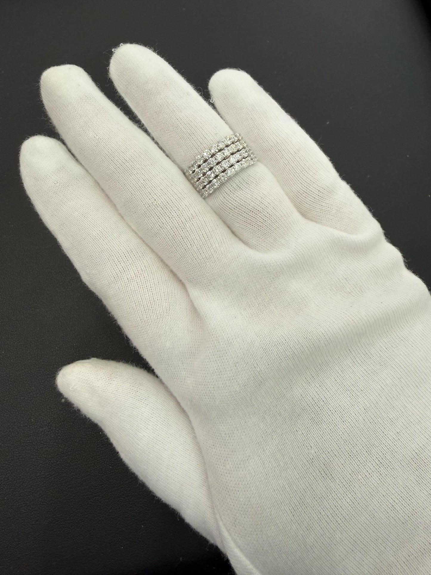Diamond 2.00ctw 14K White Gold Womens Wide Band