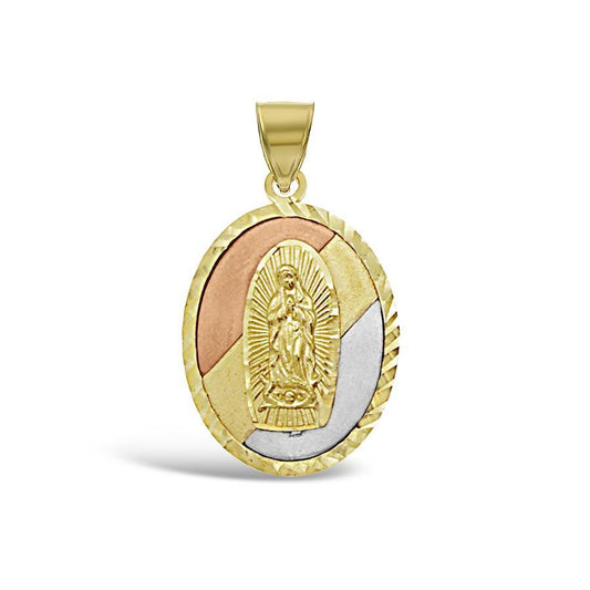 14K Gold Virgin Mary Pendant