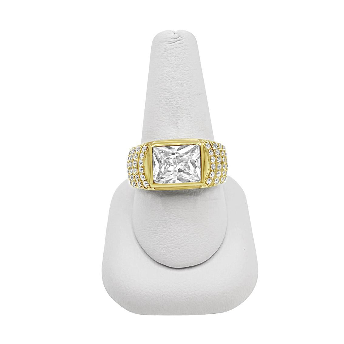 10k Yellow Gold Signet Pinky Ring Mens