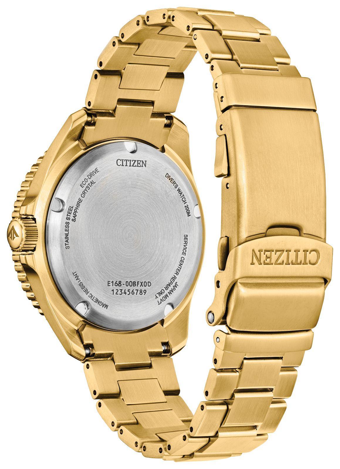 Citizen Promaster Dive Eco-Drive Gold Tone Green Dial Men's Watch BN0262-59W