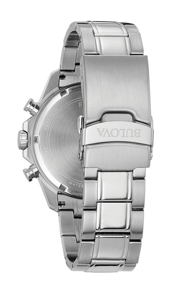 Bulova Marine Star Chronograph Multidial Blue Dial Mens Watch 96B256