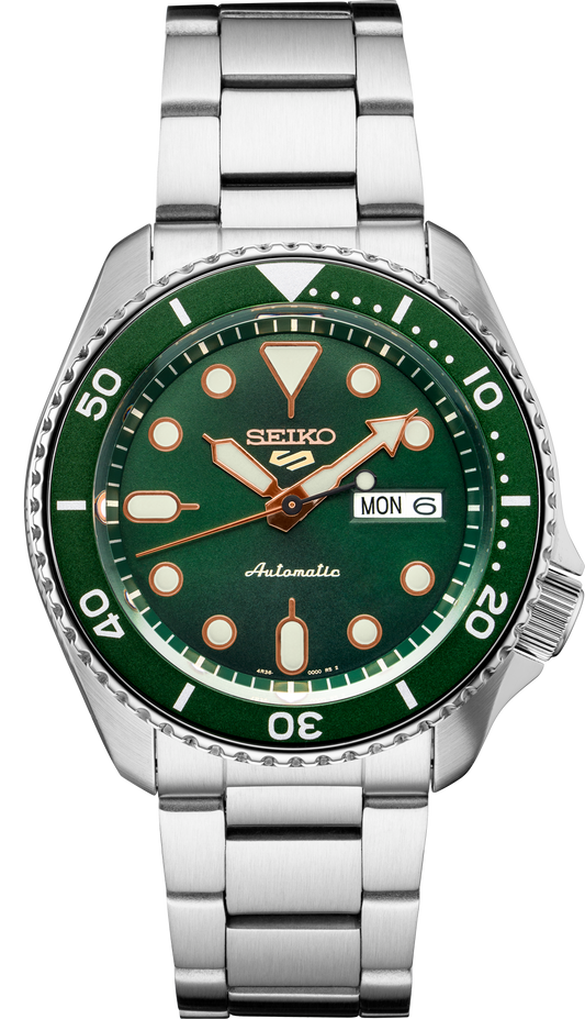 Seiko 5 Sports Automatic Green Dial Mens Watch SRPD63