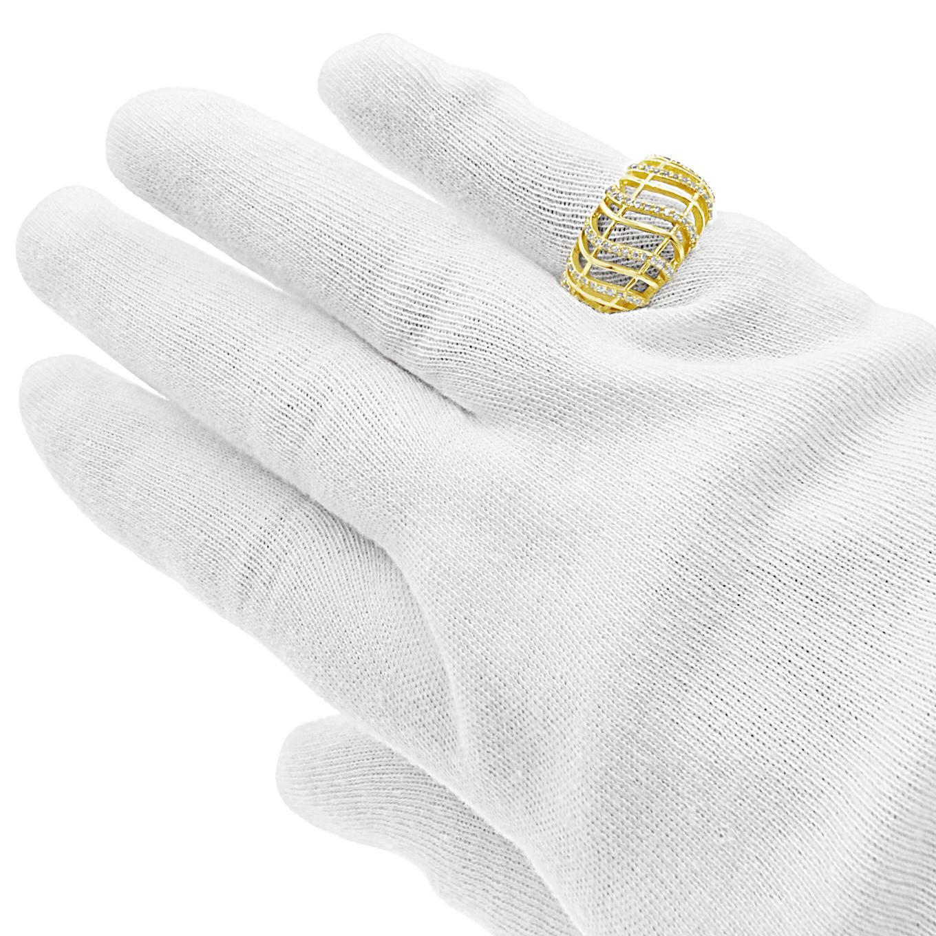 14K Yellow Gold Wide Dome Ring