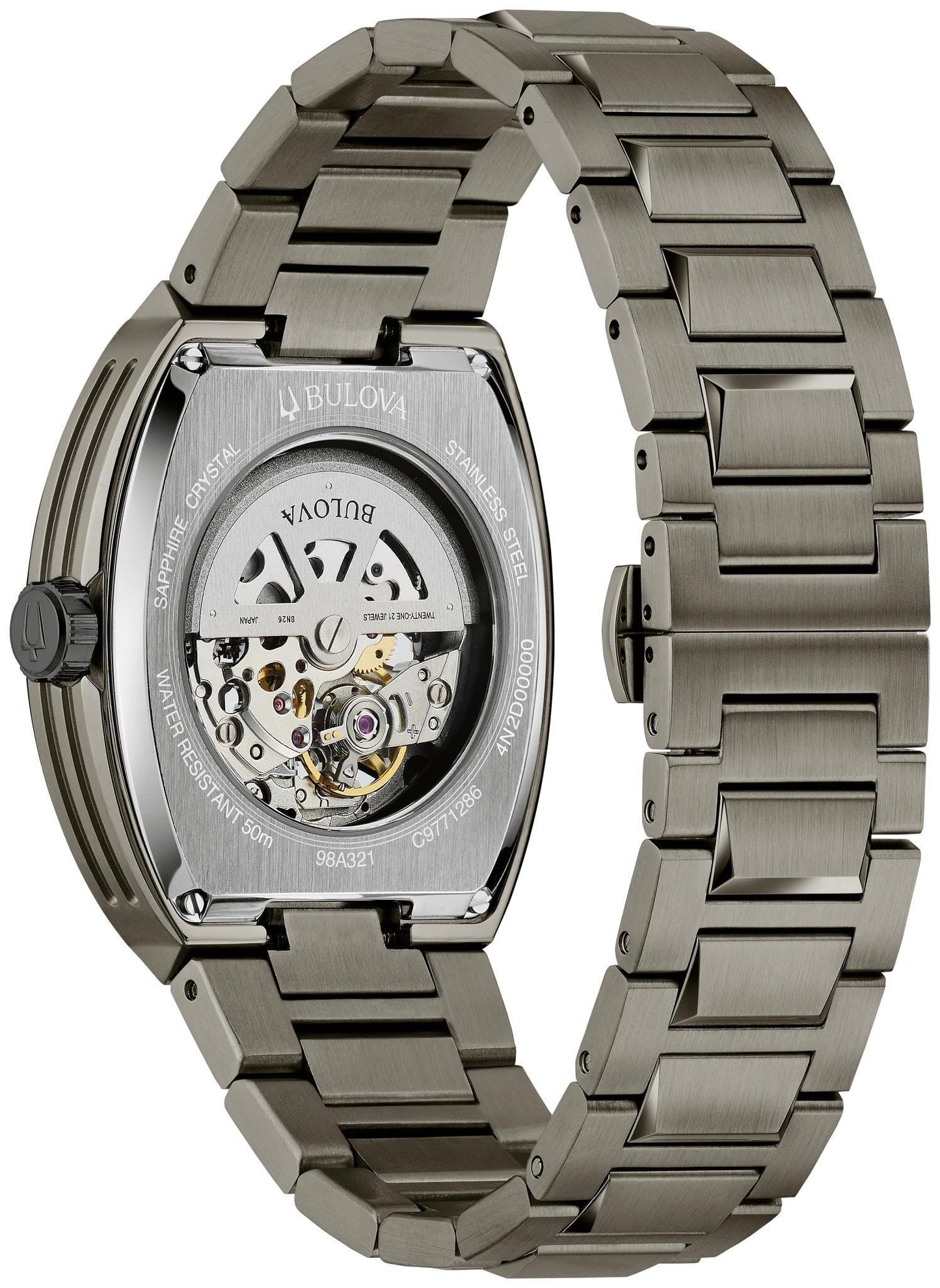 Bulova Maquina Automatic Full Skeleton 40mm Green Dial Men's Watch 98A321