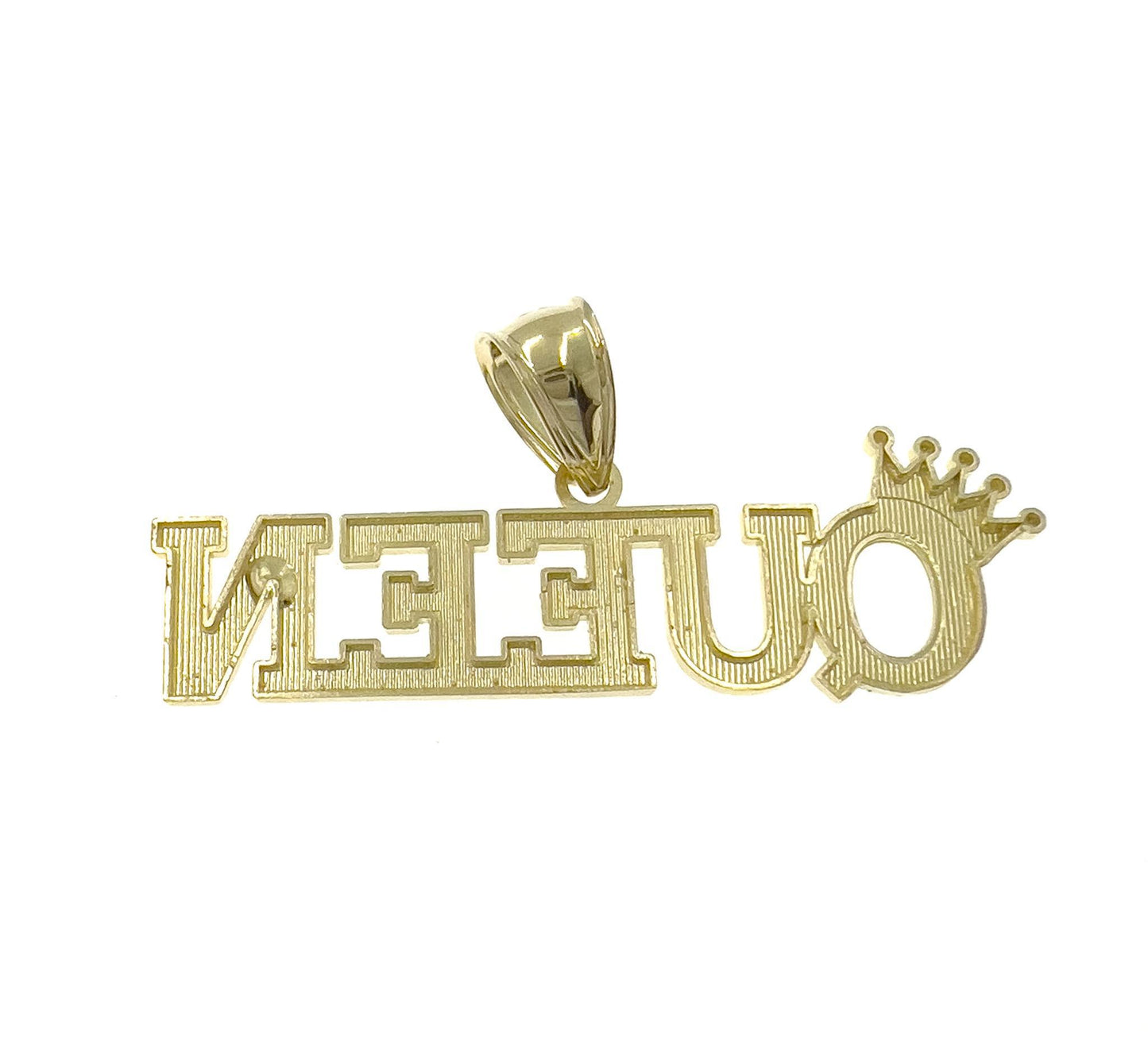 Queen Pendant 10k Yellow Gold Charm