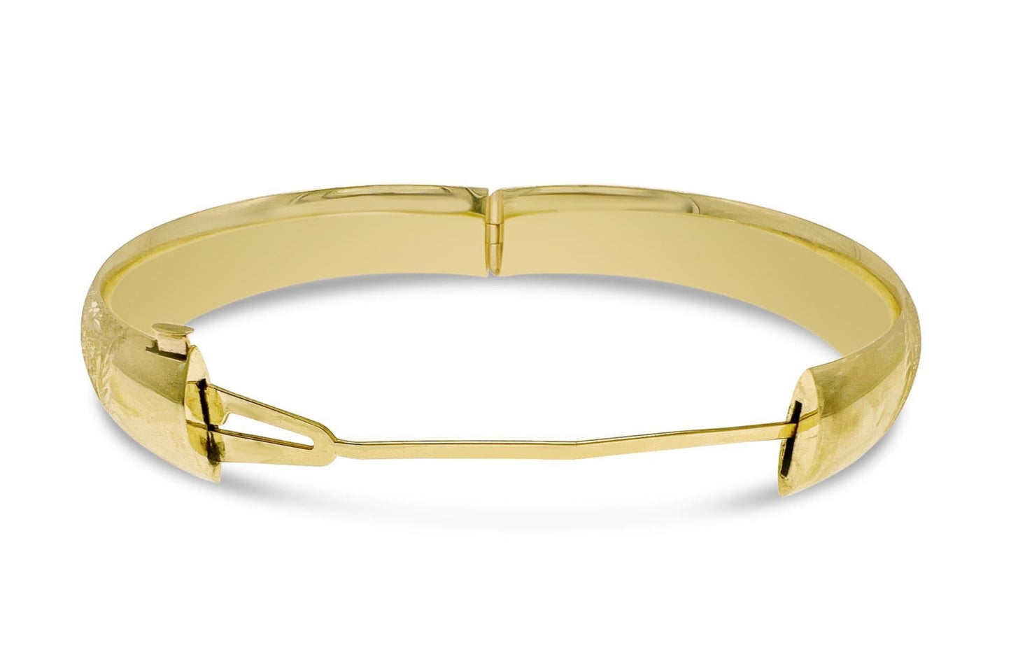 Bangle Bracelet Hinged 10k Yellow Gold 8 inch
