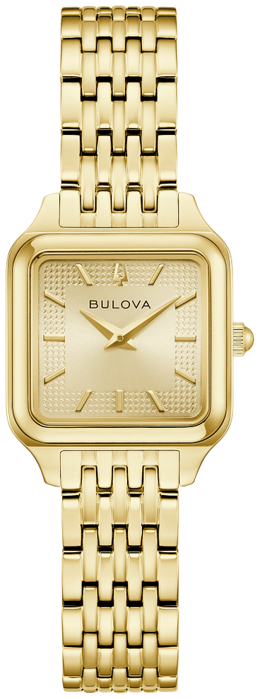 Bulova Sutton Square Champagne Dial Womens Watch 97L191