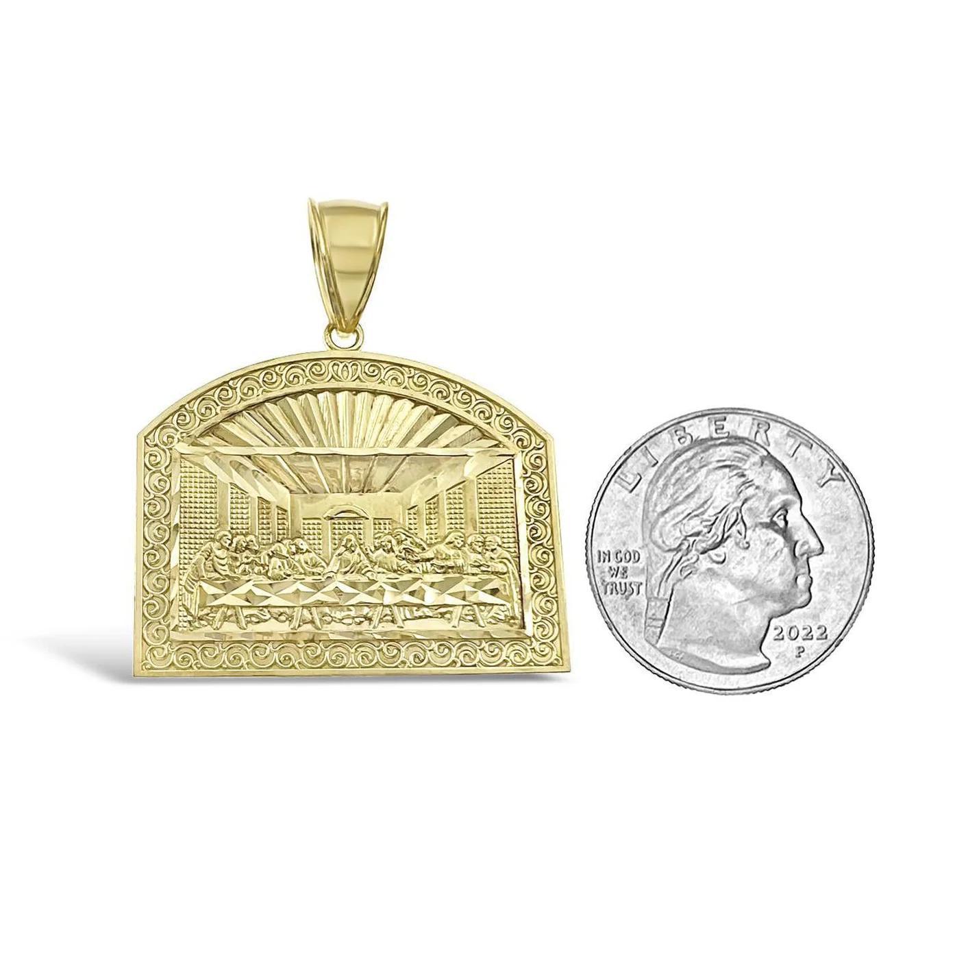 10k Yellow Gold Last Supper Pendant
