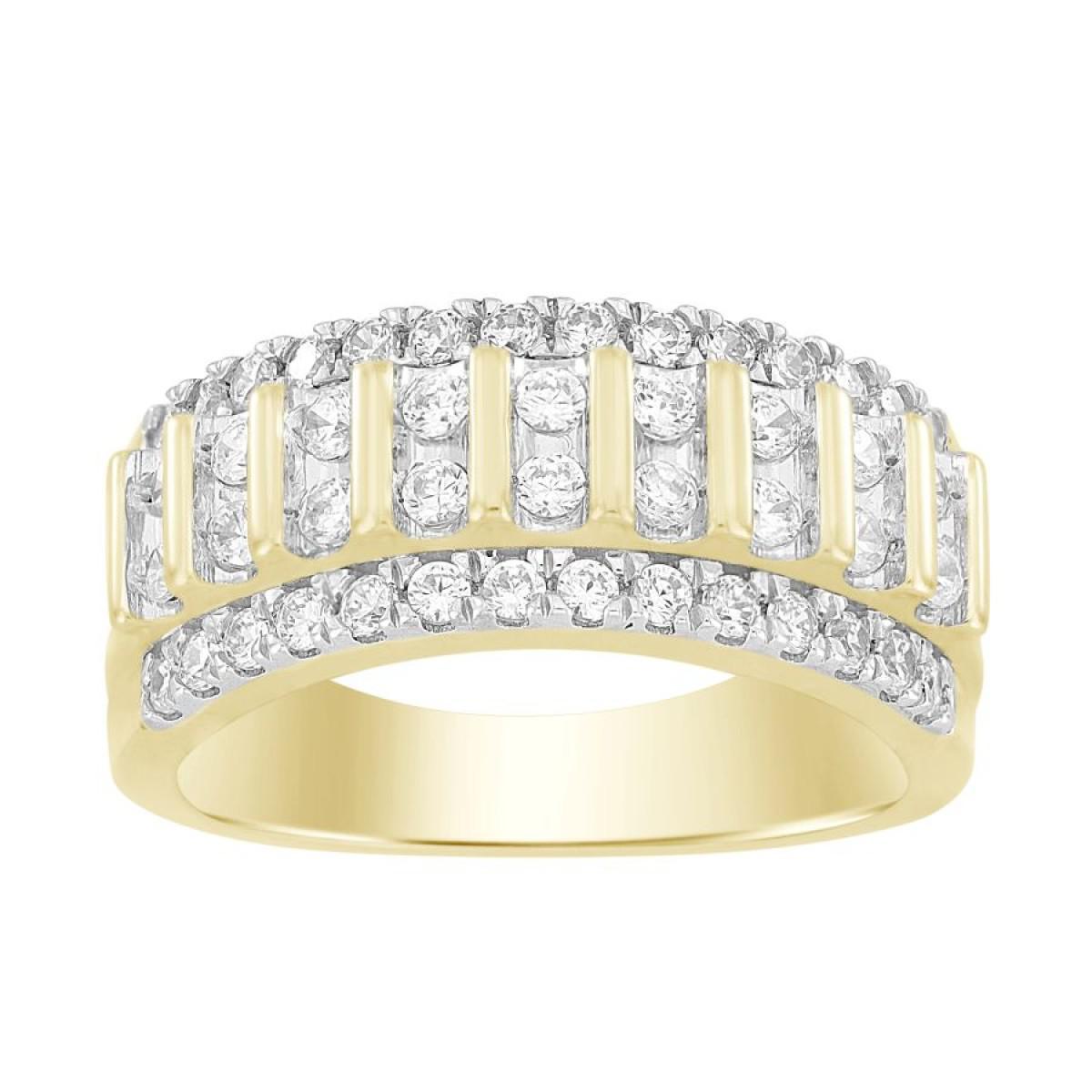 1.25ctw Diamond Mens Wedding Anniversary Band Ring 10k Yellow Gold