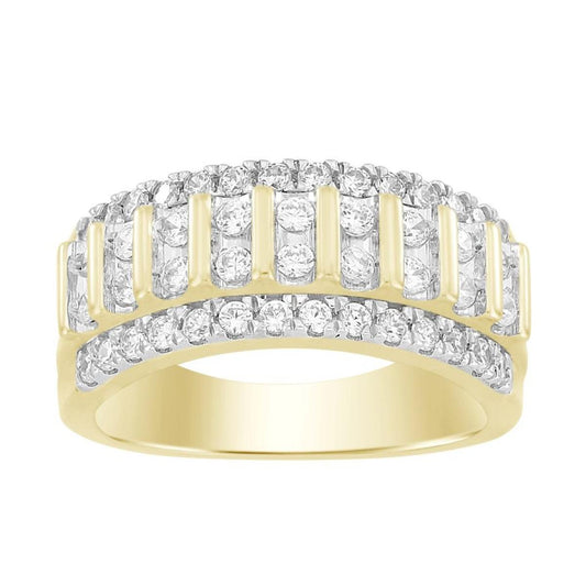 1.25ctw Diamond Mens Wedding Anniversary Band Ring 10k Yellow Gold