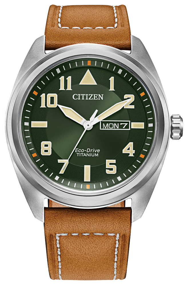 Citizen Garrison Eco-Drive Green Dial Mens Watch BM8560-02X