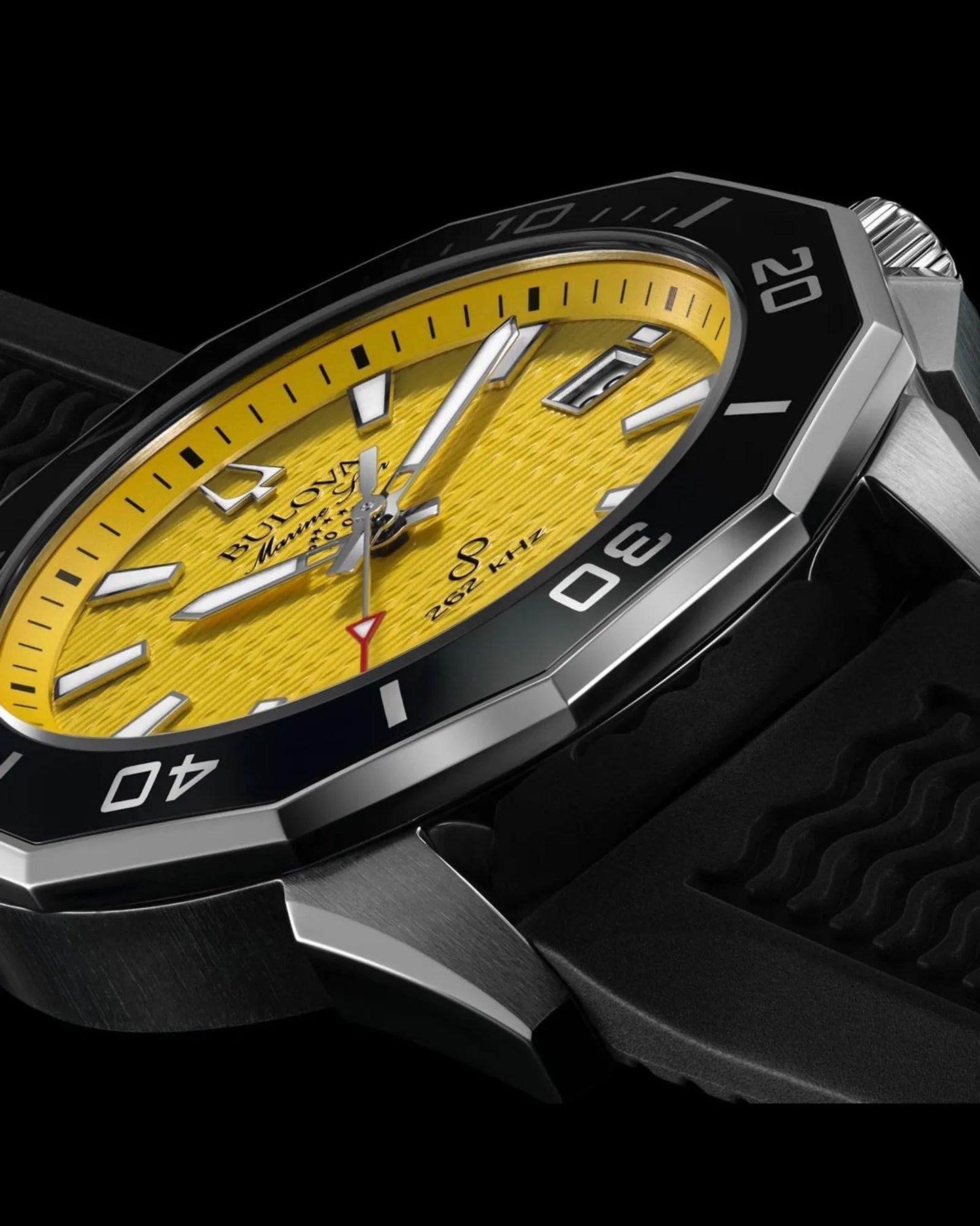 Bulova Marine Star Precisionist Sport Mens Yellow Dial Watch 96B431