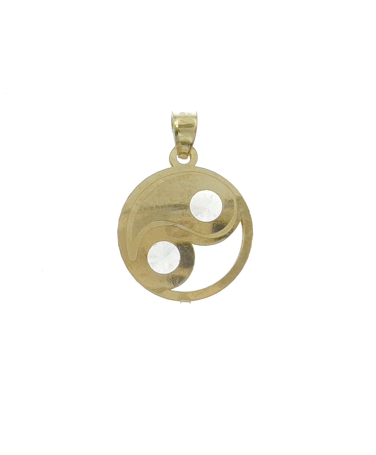 Yin Yang Symbol Pendant 10k Yellow Gold Charm