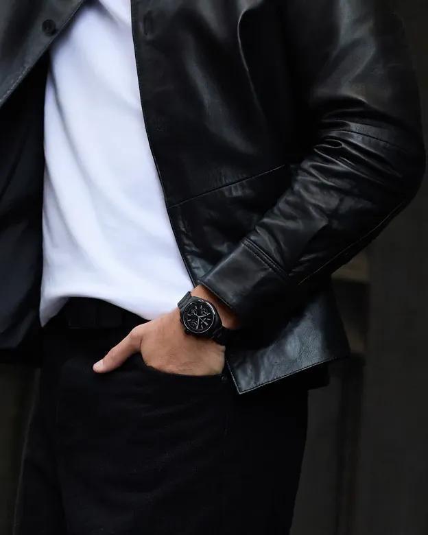 Bulova Lunar Pilot Black Hole Black Dial Mens Quartz Watch 98A335