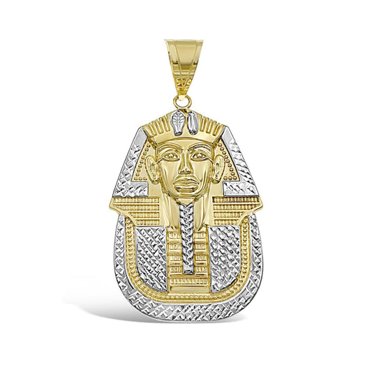 Egyptian Pharaoh King 10k Gold Men's Charm 2.7"