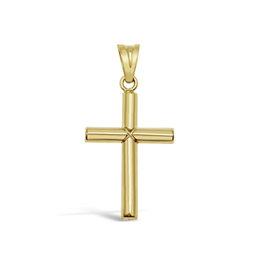 10K Yellow Gold Plain Cross Pendant