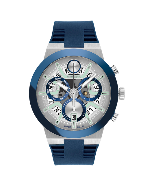 MOVADO BOLD Fusion Chronograph Silver Super-LuminNova® Dial Mens Watch 3601240