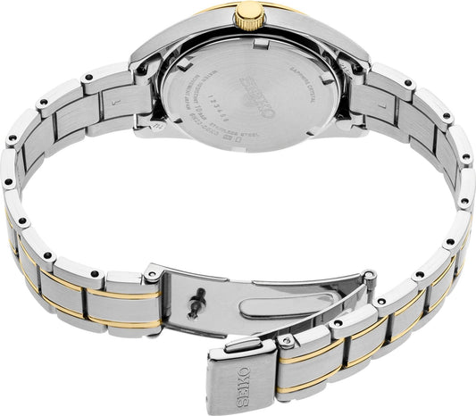 Seiko Essentials Two Tone Mother of Pearl Dial Womens Watch SUR636