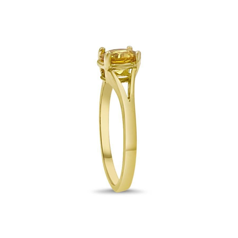 10K Yellow Gold Solitaire Promise Ring