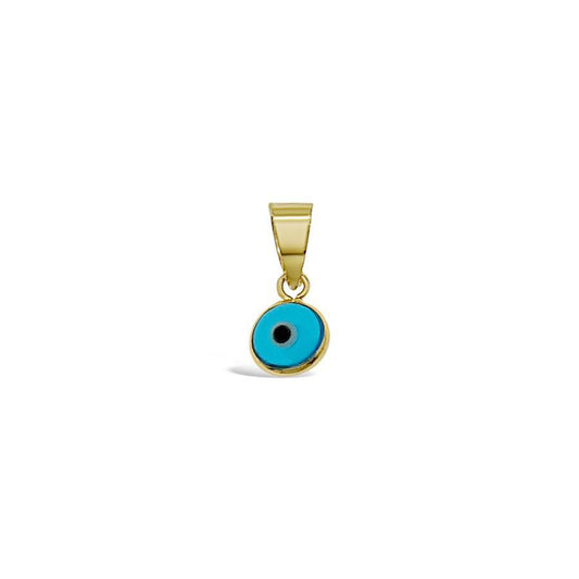 14k Gold Evil Eye Protection Pendant Charm