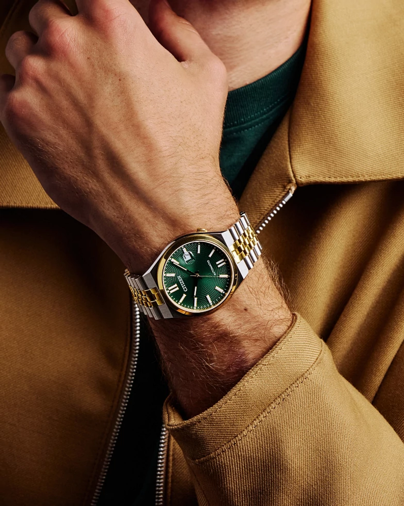 Citizen Tsuyosa 60 Automatic Green Dial Men's Watch NK0024-54X