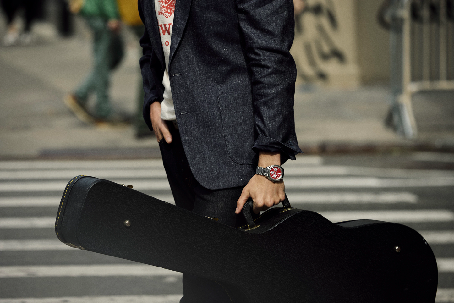 Bulova Lunar Pilot Blood Moon Chronograph Mens Set Red Dial Watch 96K115