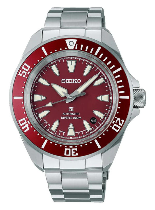 Seiko Prospex Samurai Diver Automatic Red Dial Watch SRPL11