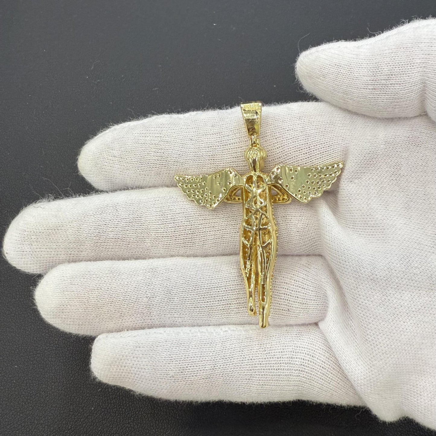 Angel Pendant Charm 925 Sterling Silver Gold Plated