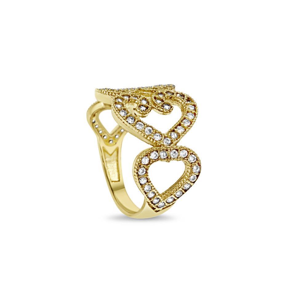 14K Yellow Gold Filigree Scroll Design Band Ring