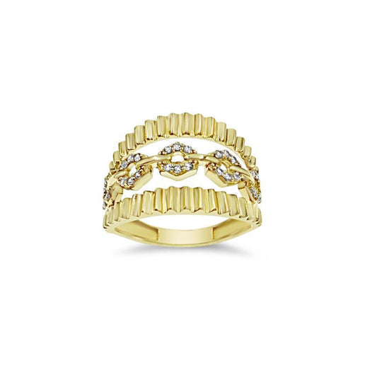 14K Yellow Gold Wide Band