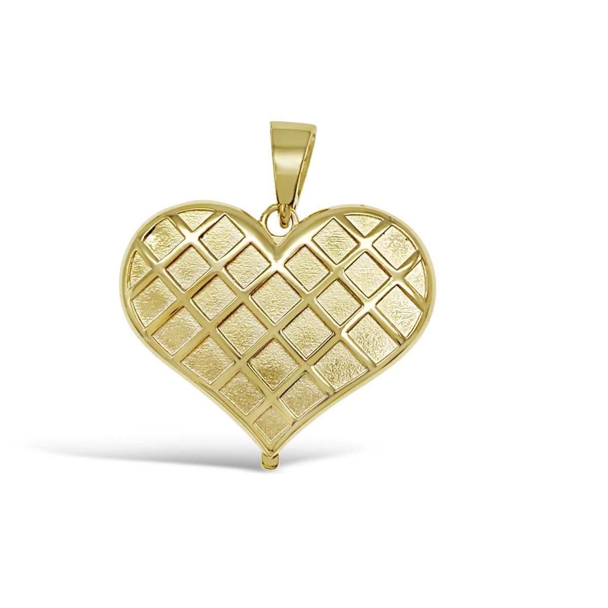 Pave Heart Photo Locket Gold over 925 Sterling Silver