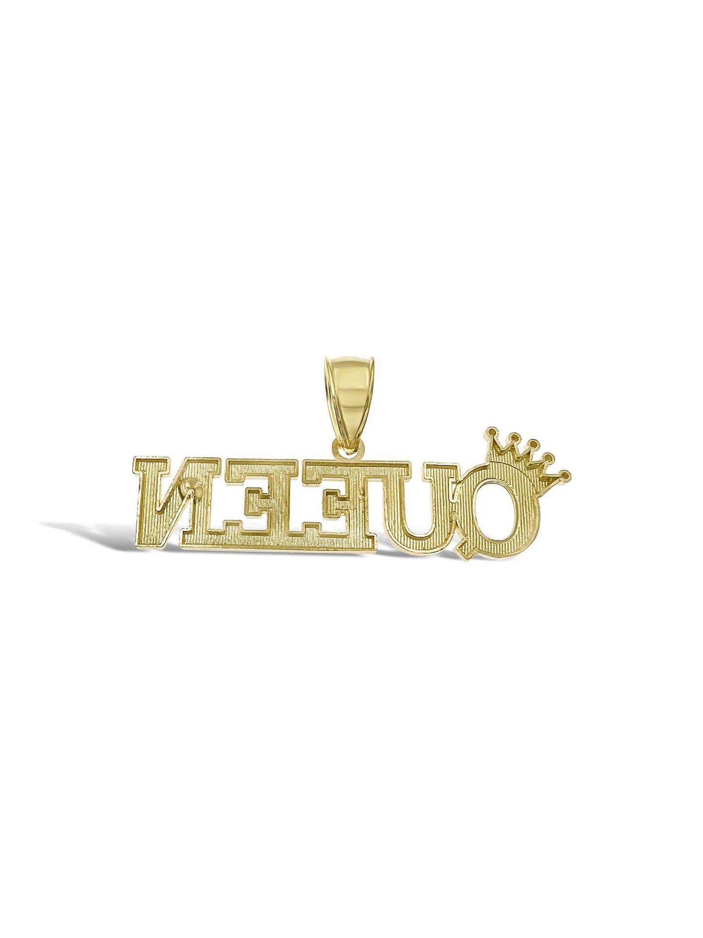 Queen Pendant 10k Yellow Gold Charm