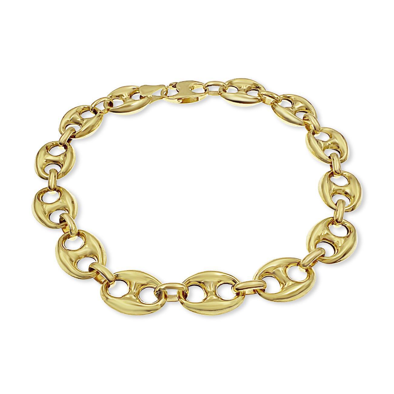 10k Y Gold Mariner Puffed Bracelet 101126